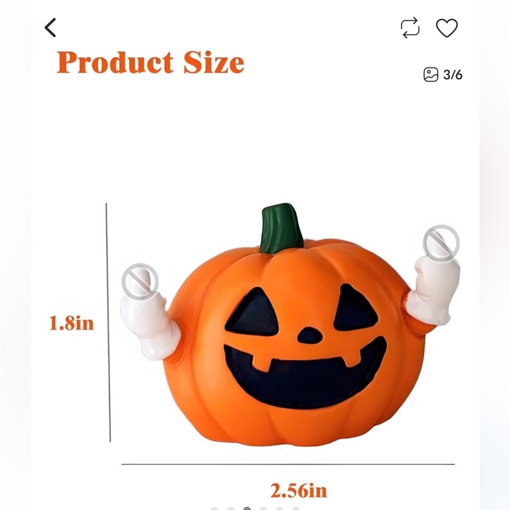 Festive Halloween Flipping off Pumpkin Decor - Orange and Black